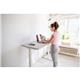 Scrivania elevabile regolabile elettricamente Linekit Happydesk - 140x61x65/125 cm - cemento bianco - struttura acciaio ѻ