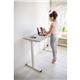 Scrivania elevabile regolabile elettricamente Linekit Happydesk - 140x61x65/125 cm - cemento bianco - struttura acciaio ѻ