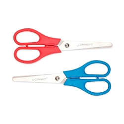 Forbice per bricolage - Q-Connect - 13,5 cm . colore assortito (rosso/blu)