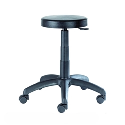 Sgabello tecnico basso - Seditaly Work 40 - PU flessibile e lavabile - nero