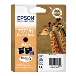 Cartuccia originale Epson T0711H - giraffa - inkjet - nero - C13T07114H10 - conf. 2