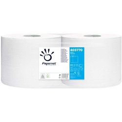 Bobina industriale asciugatutto - Papernet - pura cellulosa - goffratura wave - 800 Strappi - conf. 2