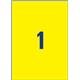 Etichette adesive Avery - permanenti - poliestere - giallo fluorescente - 210x297 mm - L6111-20 - 1 etichetta/ff - 20 fogli - conf. 20 etichette
