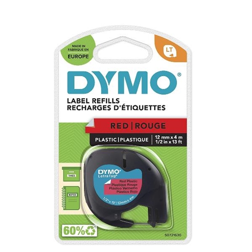 Nastro Compatibile Per Dymo Letratag - 12mm X 4m, Nero Su Bianco, Confezione Da 5 - Foto 9