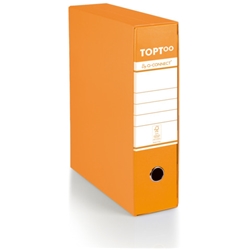 Registratore commerciale con custodia TOPToo dorso 8 cm - 28,5x32 cm - arancio - conf. 6