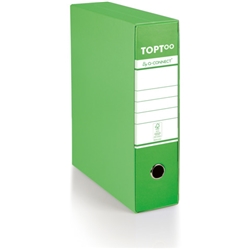 Registratore commerciale con custodia TOPToo dorso 8 cm - 28,5x32 cm - verde chiaro - conf. 6