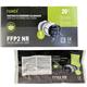 Mascherine monouso FFP2 - Certificazione CE2841 - 5 strati - nero - conf. 20 imbustate singolarmente