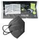 Mascherine monouso FFP2 - Certificazione CE2841 - 5 strati - nero - conf. 20 imbustate singolarmente
