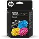 Combo-pack cartuccia originale HP 308 nero + tricromia