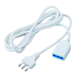 Prolunga elettrica MKC spina 16A-presa 10/16A cavo 3x1 mm² bianca cavo 5 m 492517386