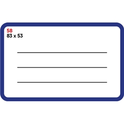 Etichette bianche permanenti Markin Copiatabu 83x53 mm bordata e rigata - conf. 10