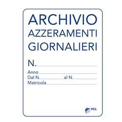 Cartellina registro azzeramenti giornalieri 31x24,5 cm O.C.L. 13 fogli - 1206