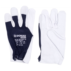 Guanti da lavoro con impugnatura in pelle di capra e dorso in PL Donau Safety - conf. 12
