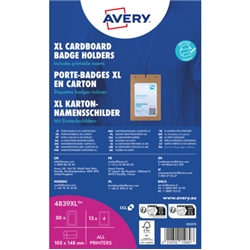 Porta badge Avery A6 in cartoncino certificato FSC® - inserti in carta inclusi - conf. 25