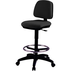 Sgabello tecnico Unisit Esos EOE4S seduta alta poggiapiedi telescopico rivestimento Eco nero - EOE4S/EN_new