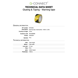 Nastro di segnalazione nero/giallo Q-Connect - 150 µm 48 mm x 20 m - conf. 6