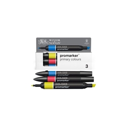 Pennarelli Winsor&Newton Promarker doppia punta fine-larga - conf. 3