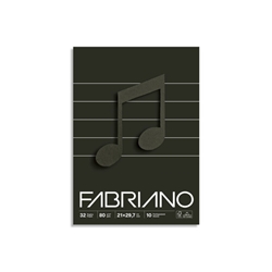 Quaderno musica punto metallico Fabriano A4 - 32 fogli 19100768 - conf. 10