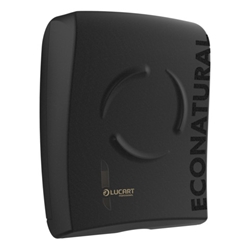 Dispenser per asciugamani piegati a Z, V e C Lucart Professional Econatural Flow 40,4x32x15,5 cm nero - 892509