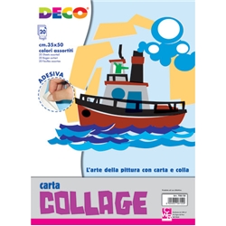Album carta rasata adesiva Deco 35x50 cm - 20 fogli - colori assortiti 700/20