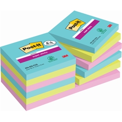 Foglietti riposizionabili Post-it® Super Sticky Cosmic 76x76 mm 90 ff/blocchetto PROMO PACK 8+4 blocchetti gratis - conf. 12