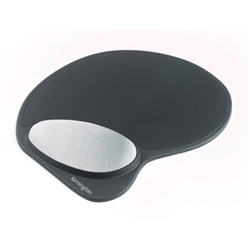Tappetino per mouse con poggiapolsi Kensington in memory gel nero/grigio 62404