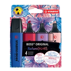 Evidenziatori Stabilo Boss Nature Colors Wildflowers Edition 2-5 mm assortiti - conf. 4