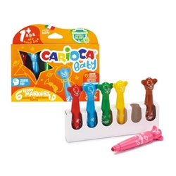 Pennarelli Carioca Baby Teddy 1+ in colori assortiti - conf. 6