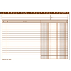 Schede a tre colonne O.C.L. formato 21x14,8 cm - 847