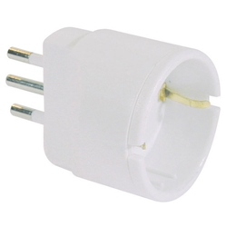 Adattatore di rete spina 2P+T 16A presa schuko MKC bianco 492517923