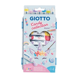 Tempere Giotto Paint Candy Collection 7 tubetti da 12 ml + 1 pennello + 1 matita - colori assortiti - F302300 - conf. 9