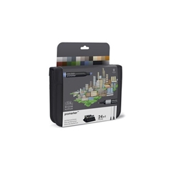 Pennarelli Winsor&Newton Promarker doppia punta fine-larga - conf. 24