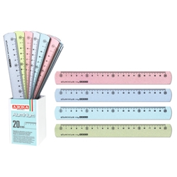 Barattolo 24 righelli 20 cm in alluminio Arda Frost colori assortiti 17820COLBAR - conf. 24