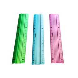 Righello in alluminio colorato da 15 cm Donau - conf. 12