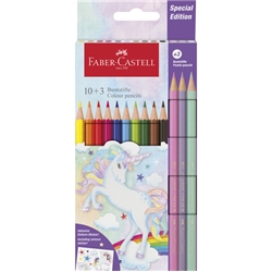 Matite colorate Faber-Castell fusto esagonale - conf. 13