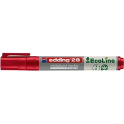 Marcatore per lavagne bianche Edding 28 EcoLine punta tonda - tratto 1,5-3 mm rosso - 4-28002 - conf. 10