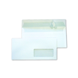 Busta Blasetti Super Strip con finestra - 90 g/m² lembo strip 11x23 cm - bianco - conf. 500