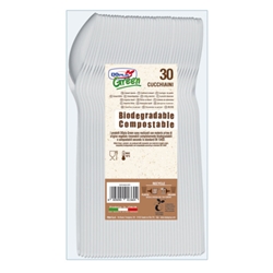 Cucchiaini in biocompost Dopla Green Compact avorio 125 mm - conf. 30