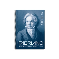 Quaderno musica spiralato Fabriano A4 - 90 g/m² - 64 fogli 19100756 - conf. 5