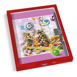 Diario dei segreti con lucchetto Lebez fantasia assortita Love e Candy 80754 - conf. 6