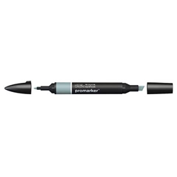 Pennarelli Winsor&Newton Promarker doppia punta fine-larga - grey green G917 - 0203276