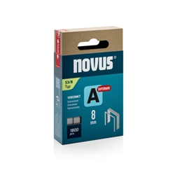 Punti tipo A 53/8 mm per fissatrici Novus J13, J17, J27 Silver - conf. 2000