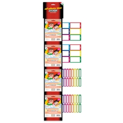 Cravatta da 40 buste di etichette Markin per la scuola personalizzabili - 2 misure assortite - X120PERS-ESP40 - conf. 40