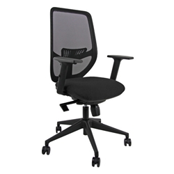 Seduta operativa Unisit Aria schienale in rete sedile in tessuto ignifugo con braccioli antracite - AZA/BRF/IT