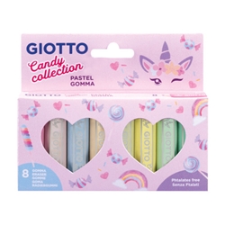 Gomme Giotto Pastel Candy Collection - conf. 8