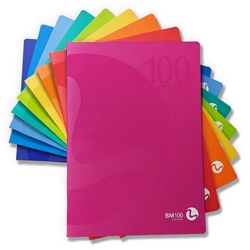 Maxi quaderni Be More Centus A4 100 g/m² rigatura 4F - 18 fogli + risguardo - 9 colori assortiti - conf. 12