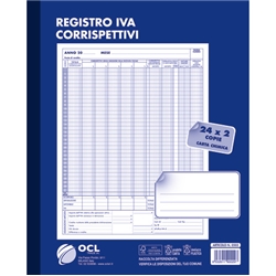 Blocco registro IVA dei corrispettivi O.C.L. 24x2 copie - 503