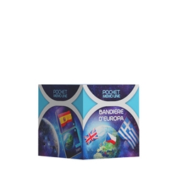 Gioco da tavolo tascabile Cranio Creations Pocket Memo Line - Bandiere d’Europa età 5+ da 2 a 4 giocatori -