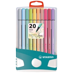 Pennarelli Stabilo Pen 68 PastelParade - tratto 1 mm - conf. 20