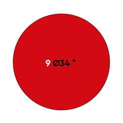 Etichette permanenti Markin Copiatabu Ø 34 mm - rosso - conf. 10